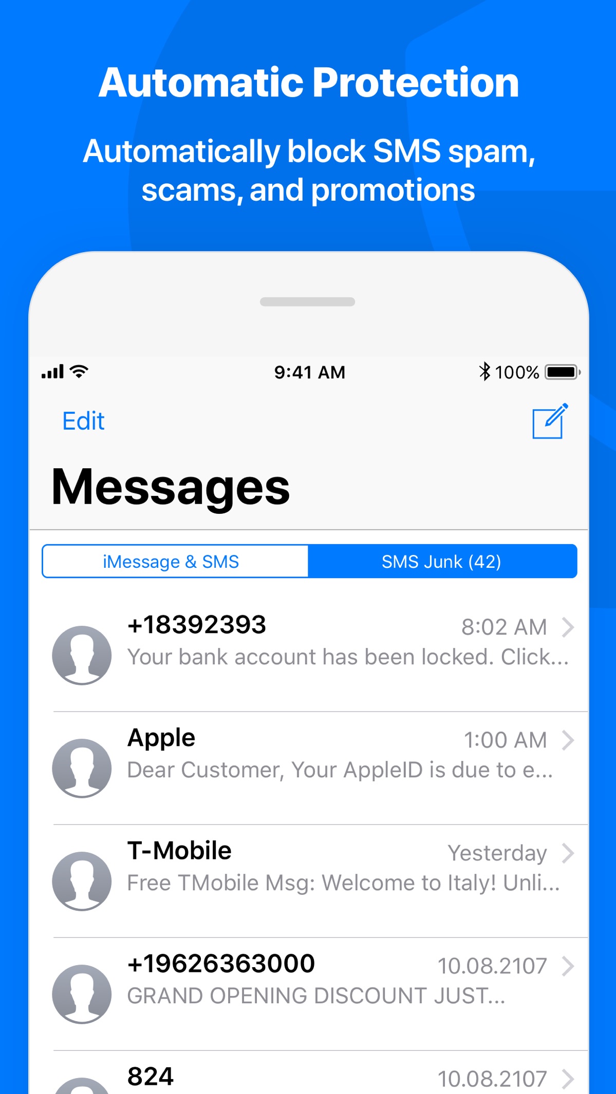 SMS Shield App Store screenshot 1